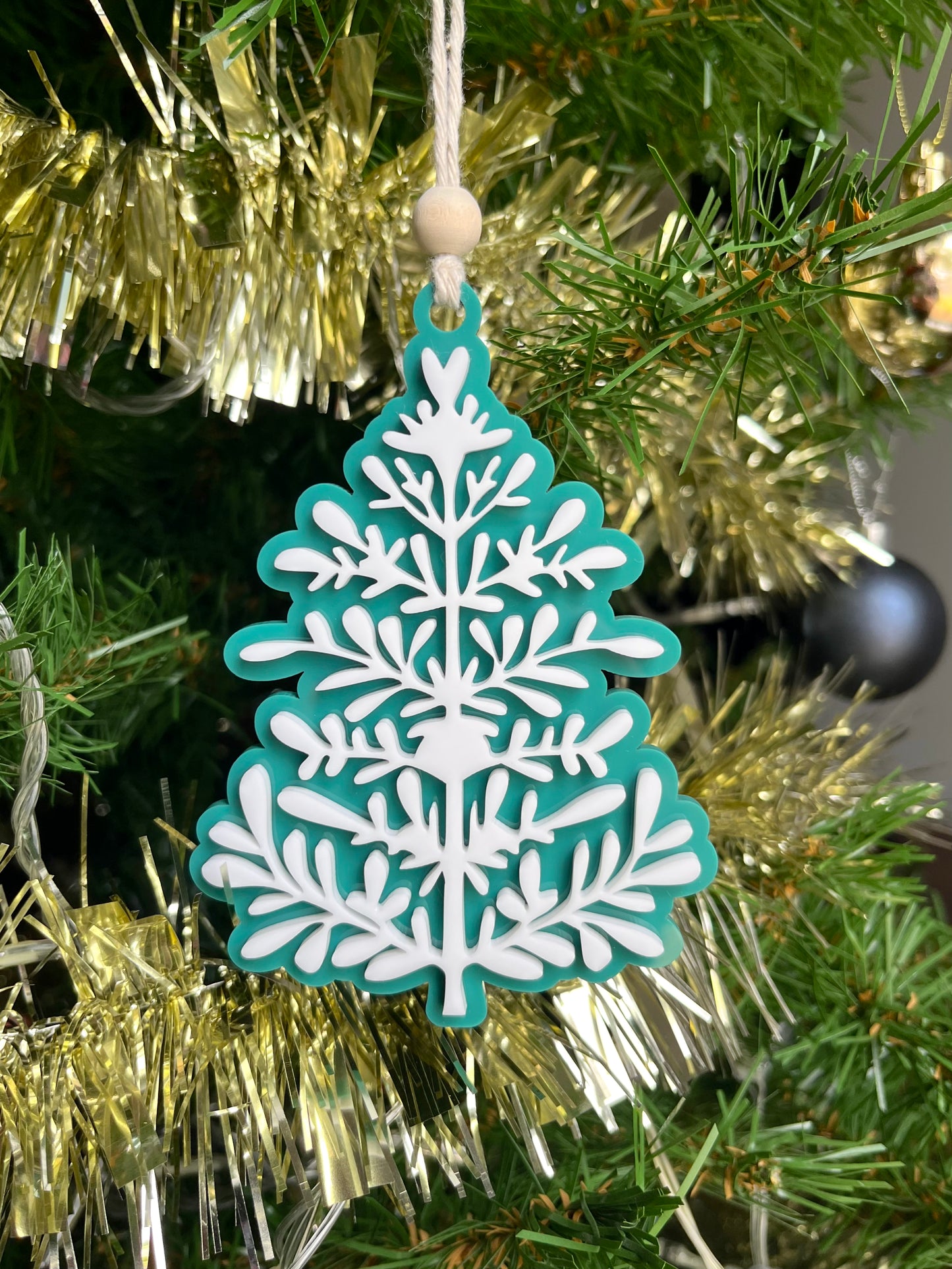 Layered Acrylic Christmas Tree Ornaments