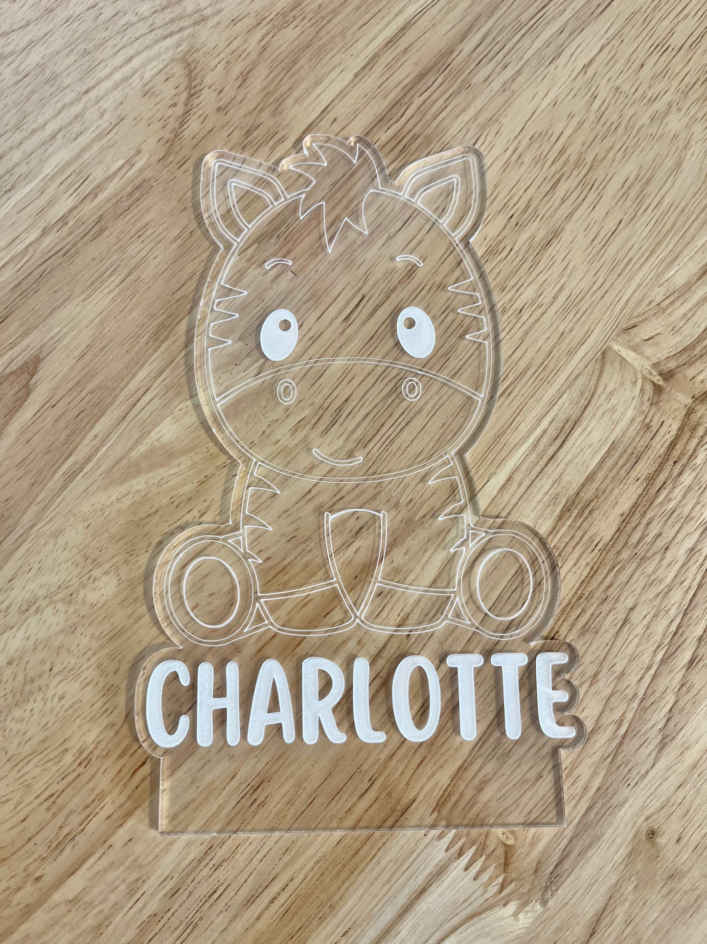 Zebra Personalised Night Light