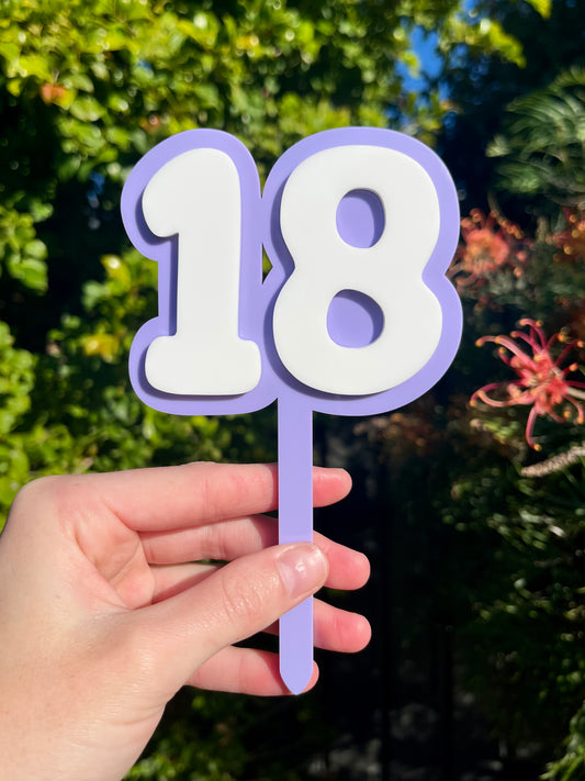 Acrylic Number Cake Topper