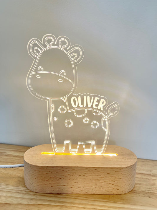 Giraffe Personalised Night Light