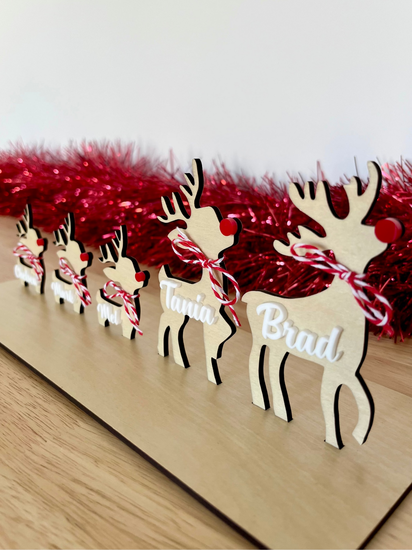 Personalised Reindeer Family Display