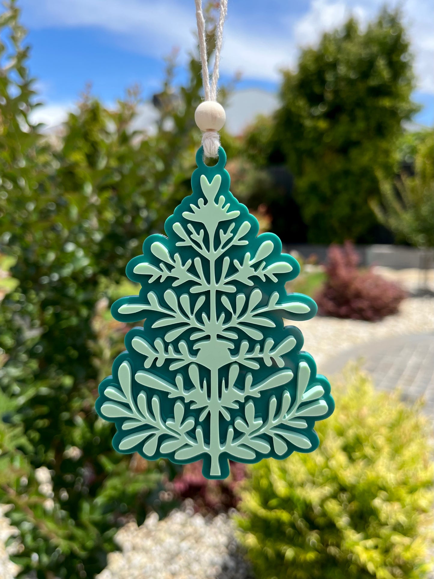 Layered Acrylic Christmas Tree Ornaments