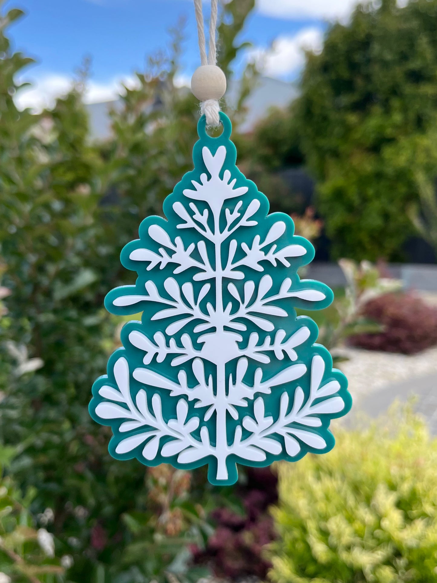 Layered Acrylic Christmas Tree Ornaments
