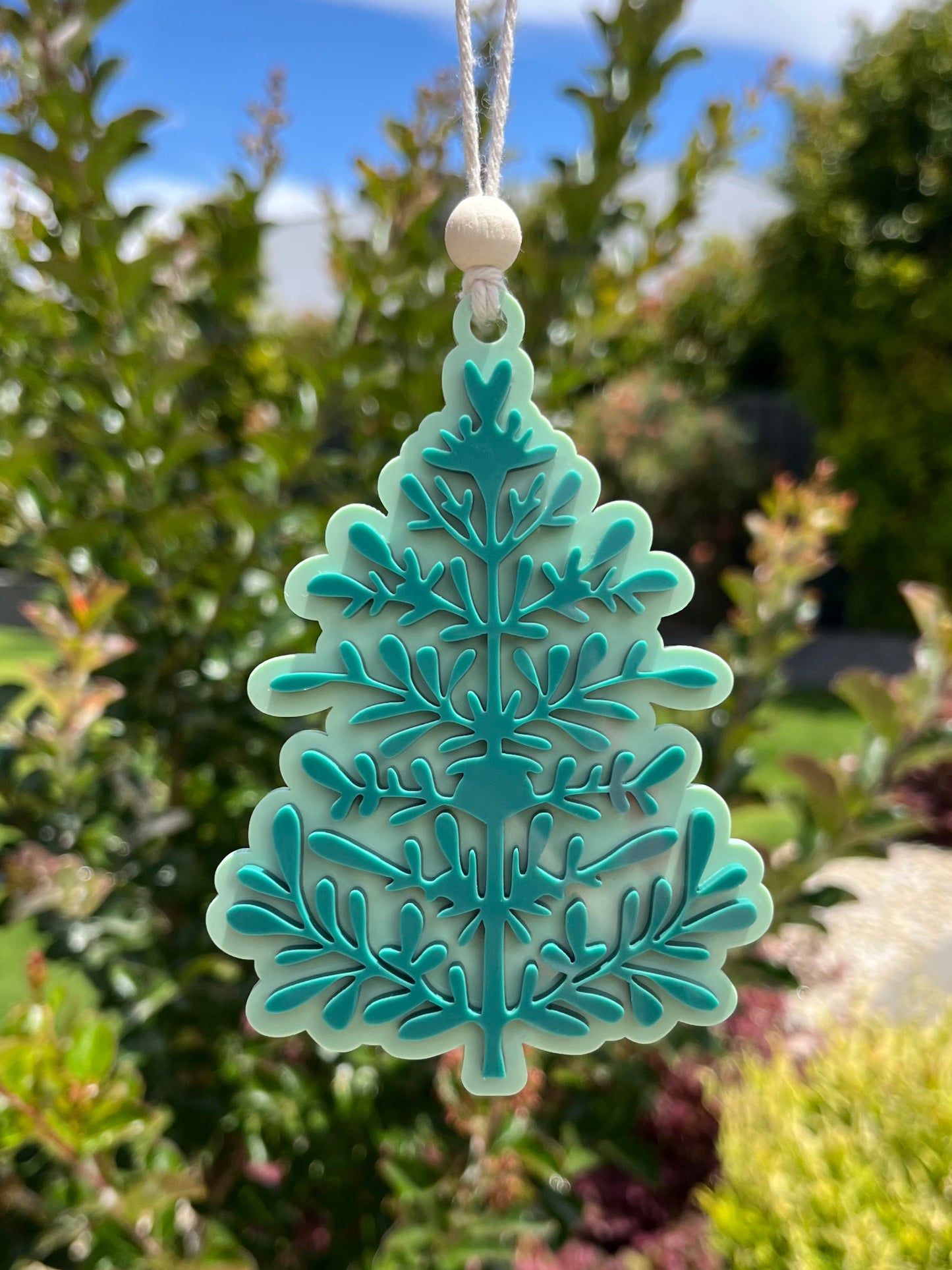 Layered Acrylic Christmas Tree Ornaments