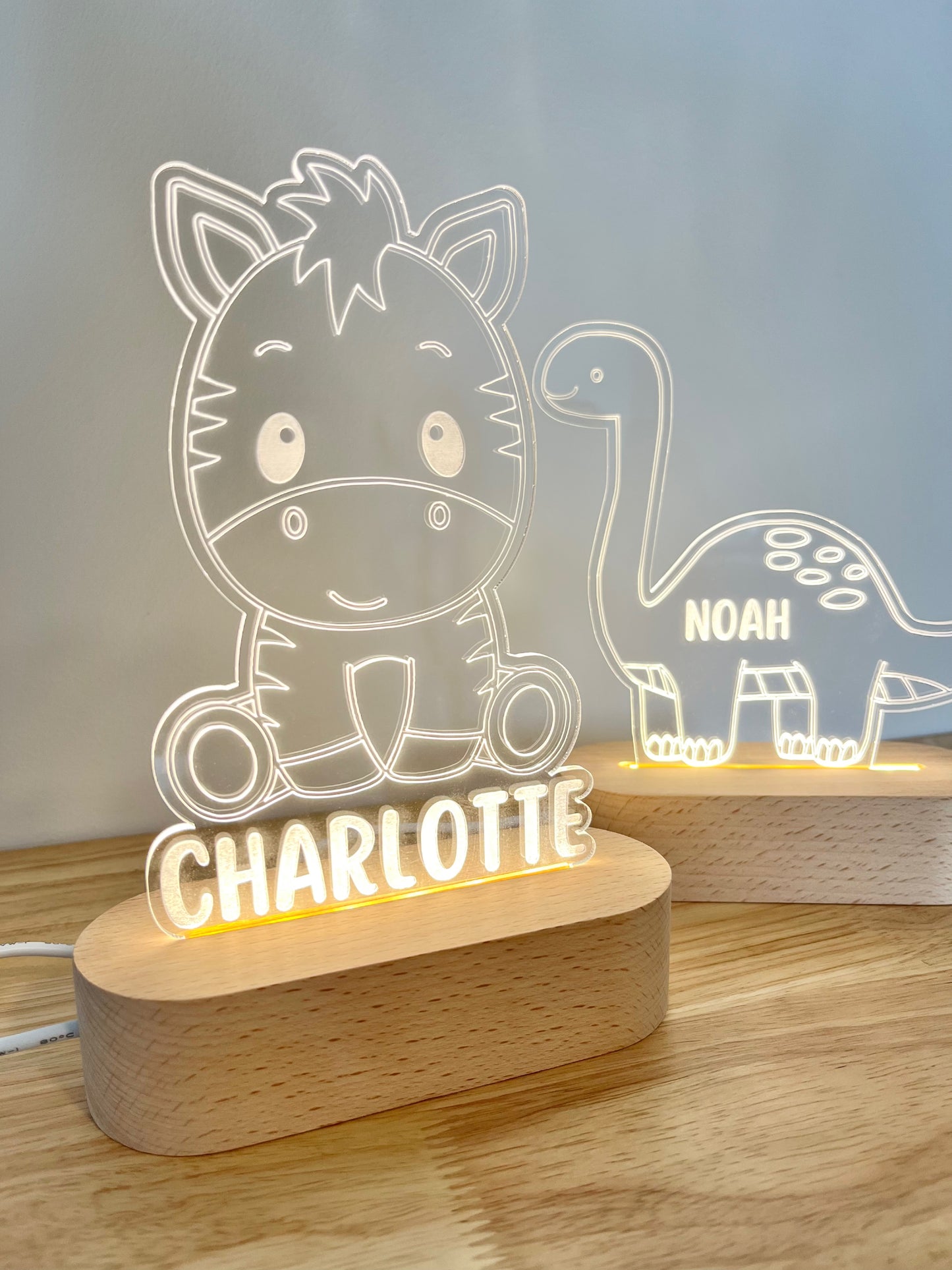 Zebra Personalised Night Light