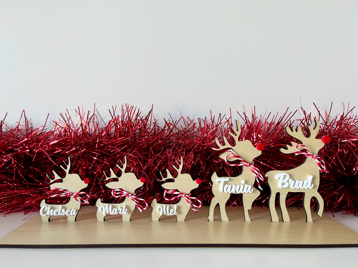 Personalised Reindeer Family Display