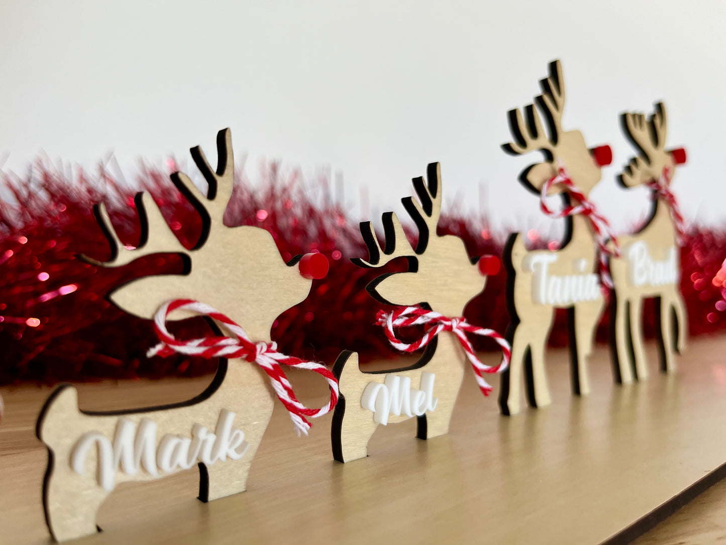 Personalised Reindeer Family Display