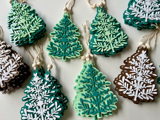 Layered Acrylic Christmas Tree Ornaments