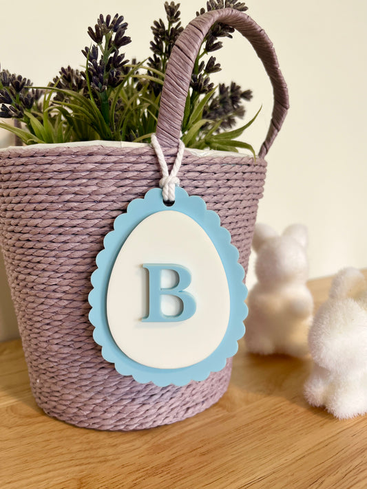 Scallop Egg Initial Basket Tag