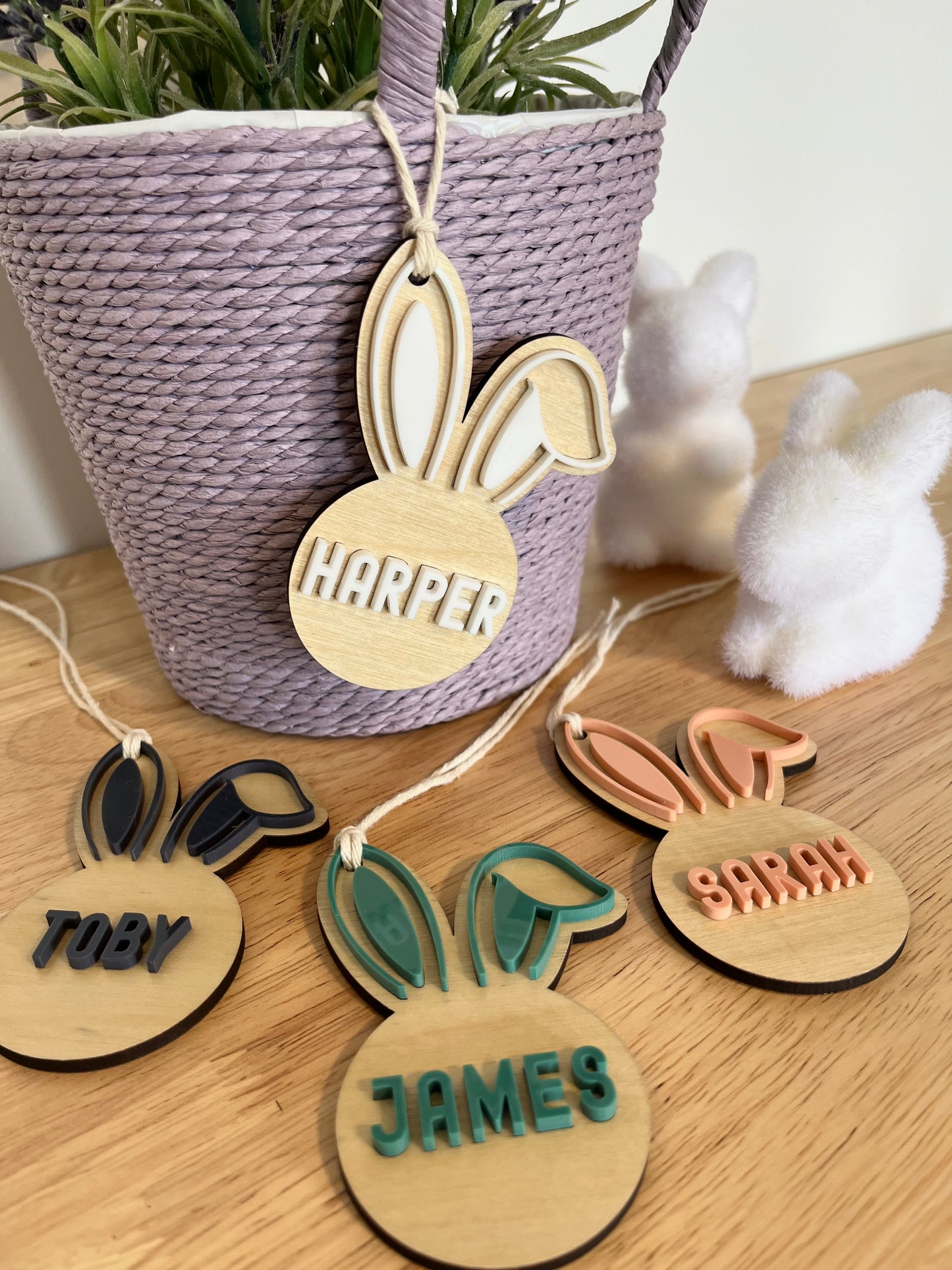 Bunny Ears Basket Tag