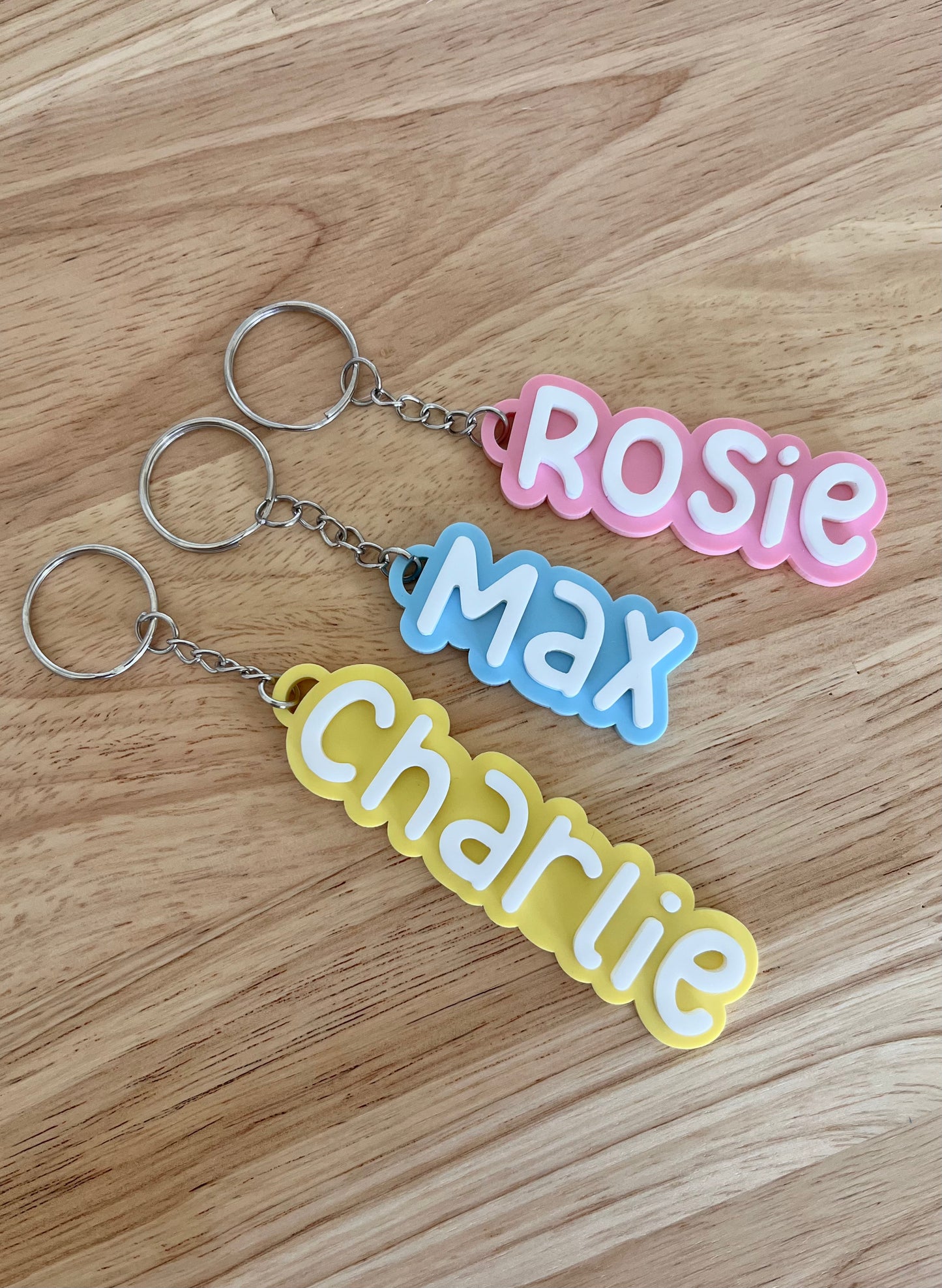 3D Name Keyring