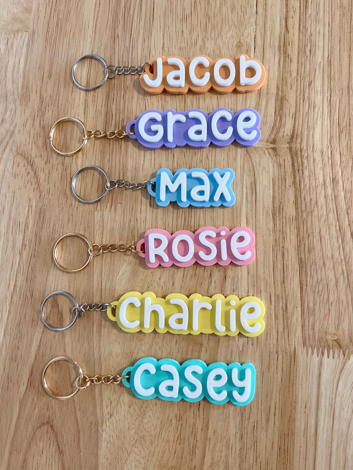 3D Name Keyring