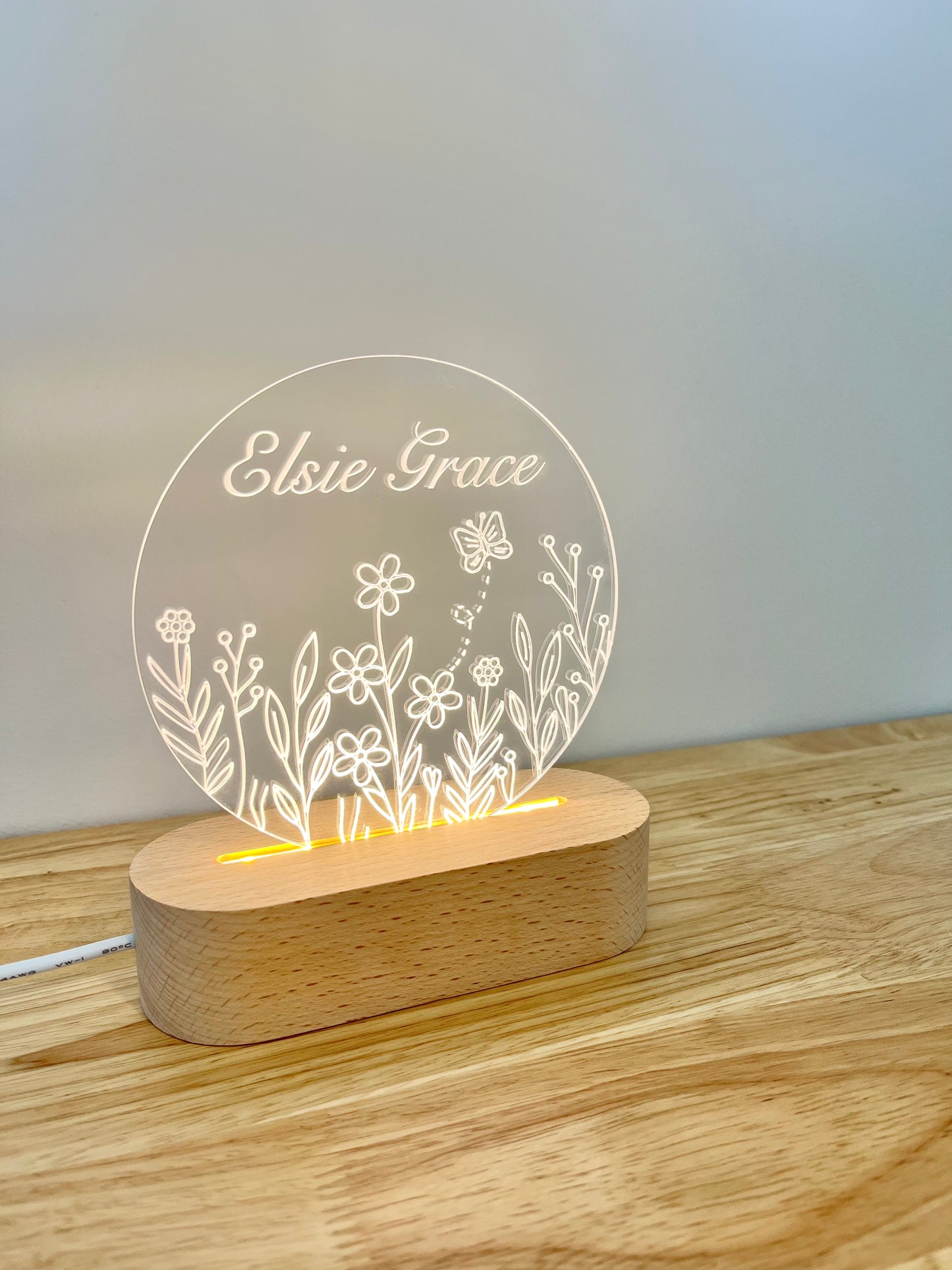 Flower Garden Personalised Night Light