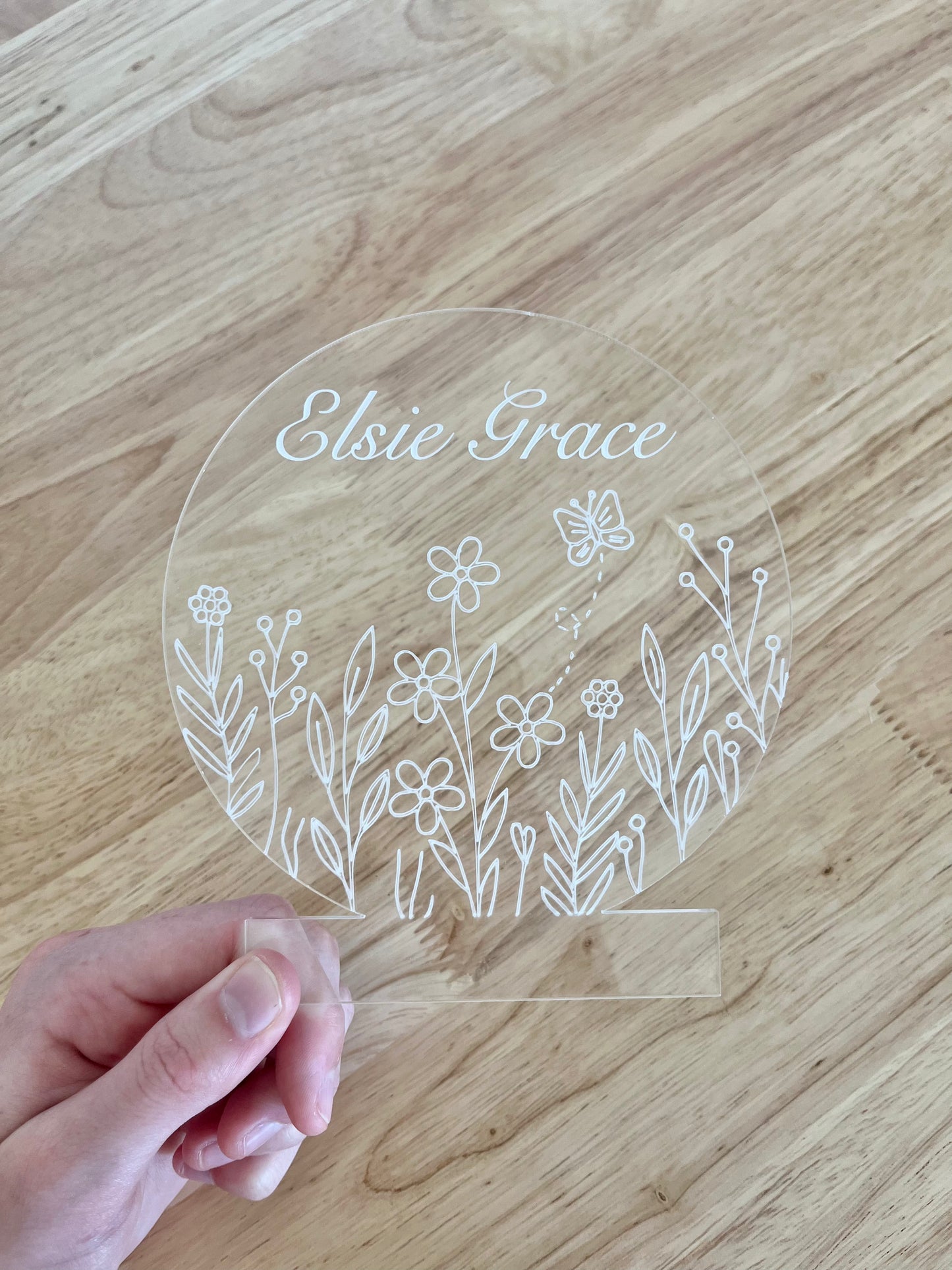 Flower Garden Personalised Night Light