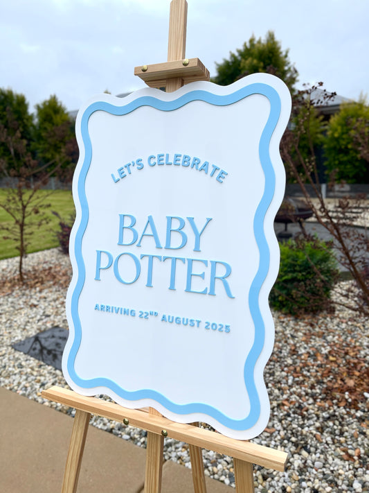 Wavy Border Custom Event Sign