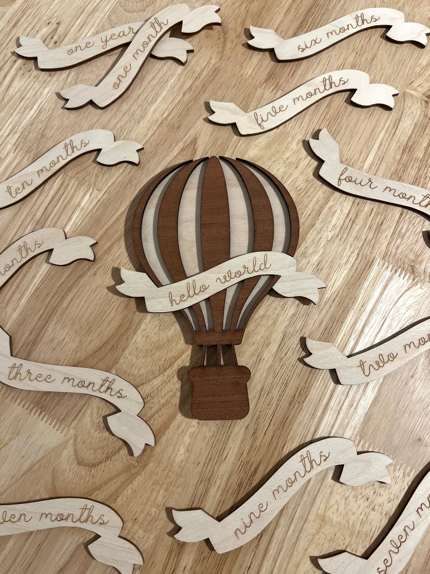Hot Air Balloon Milestone Set