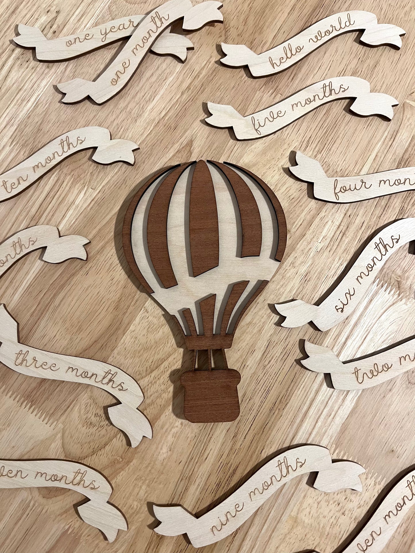 Hot Air Balloon Milestone Set