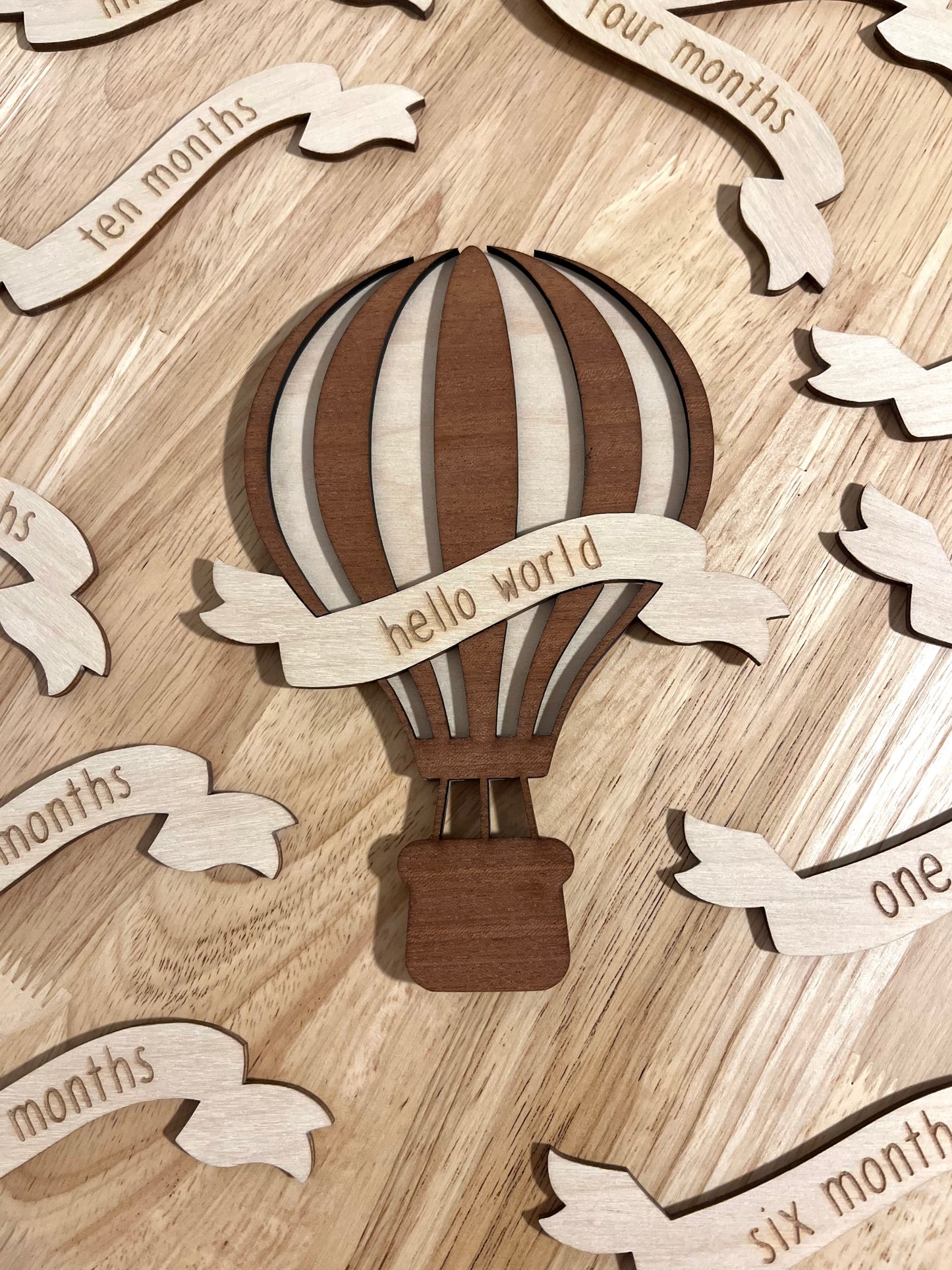 Hot Air Balloon Milestone Set