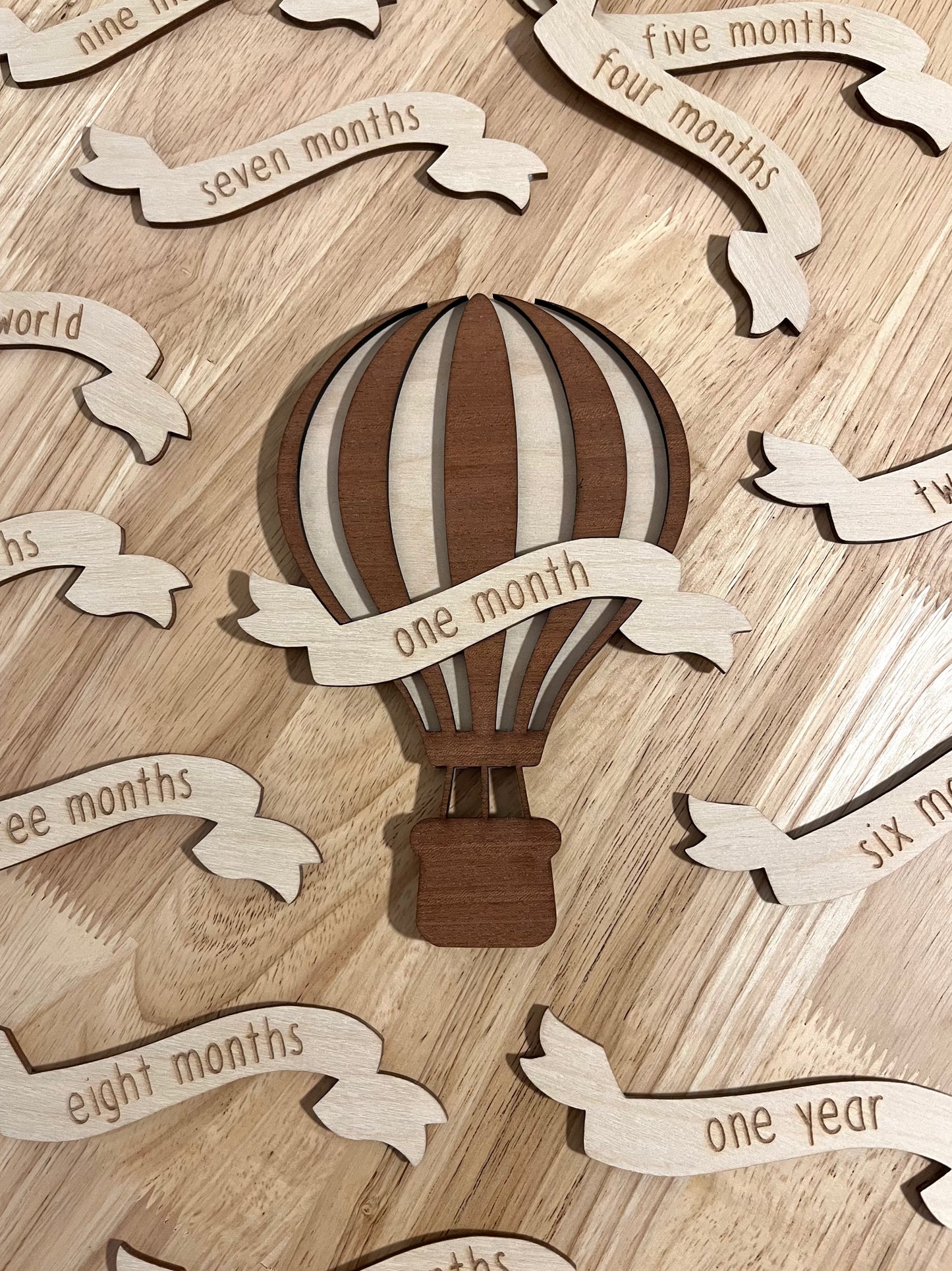 Hot Air Balloon Milestone Set