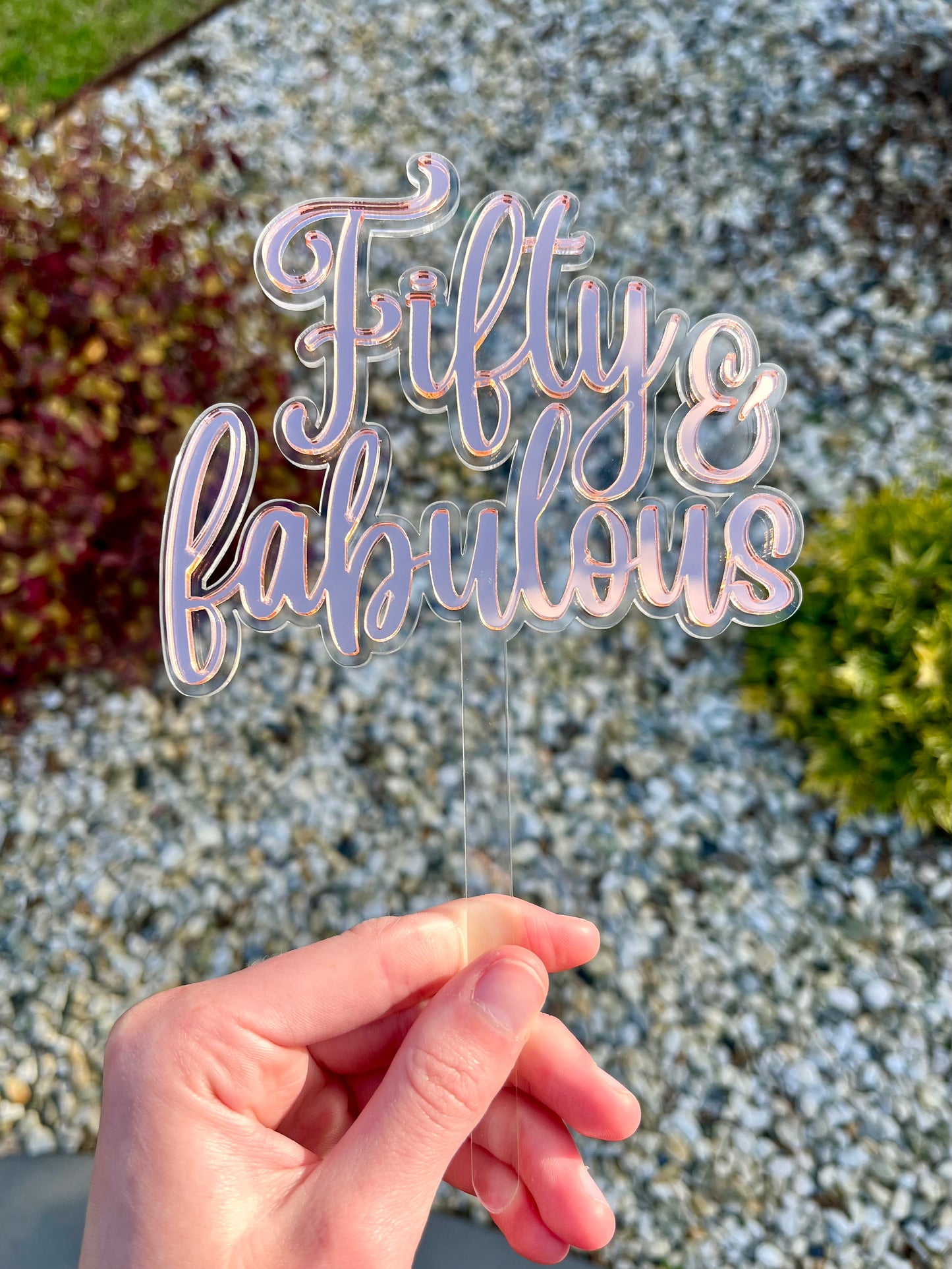 Fifty & Fabulous Cake Topper