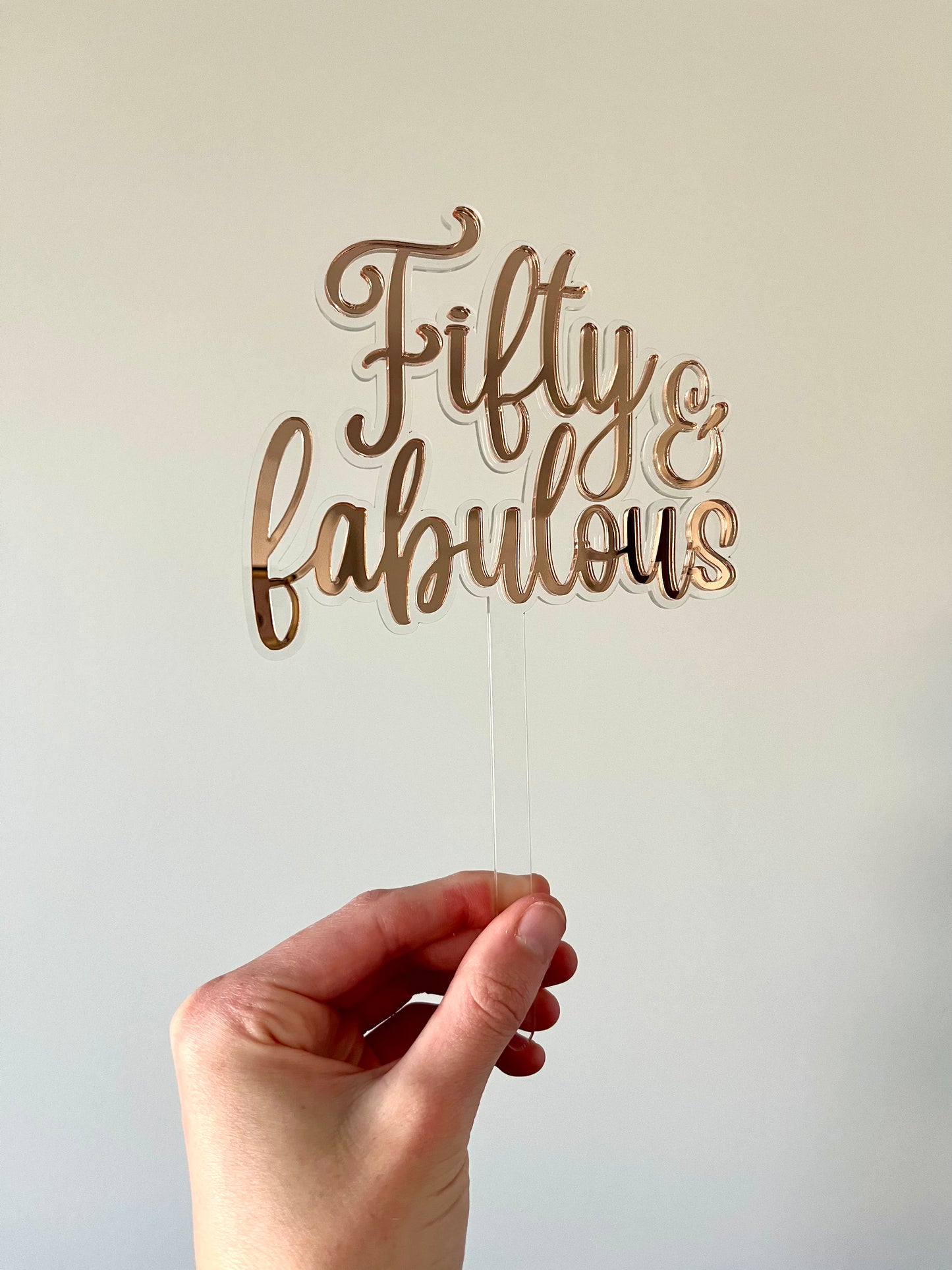 Fifty & Fabulous Cake Topper