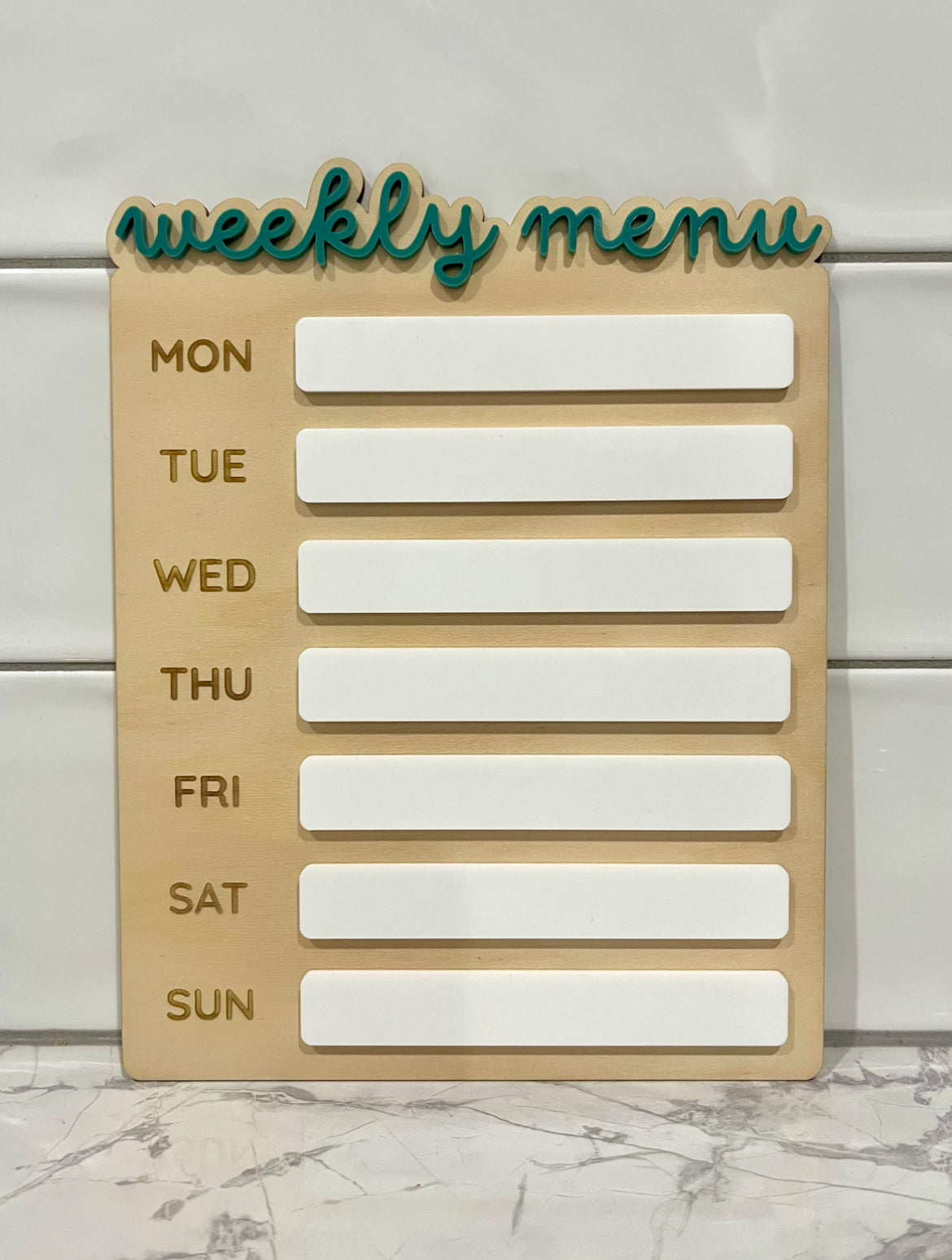 Weekly Menu Magnetic Board