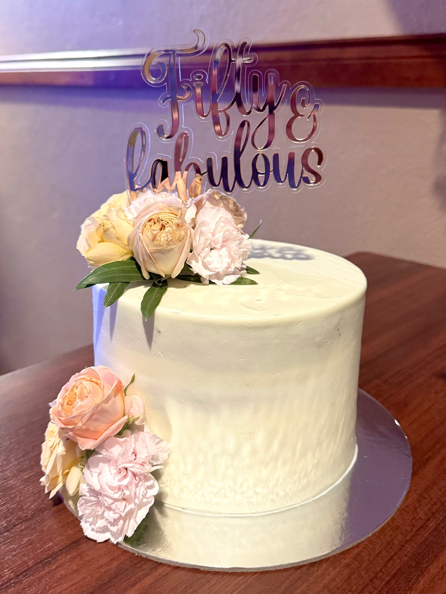 Fifty & Fabulous Cake Topper