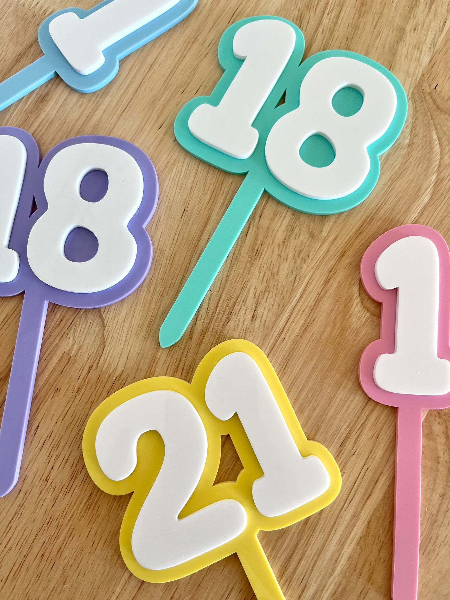 Acrylic Number Cake Topper